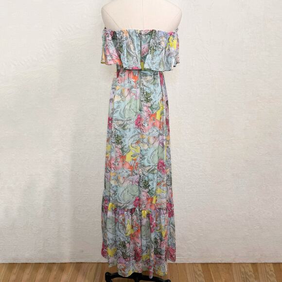 NWT Alice + Olivia Tempie Dress Lola's Dream Silk Wedding Guest Formal Size 8 - Picture 8 of 16